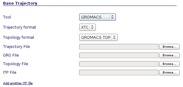 Gromacs Trajectory Input Files