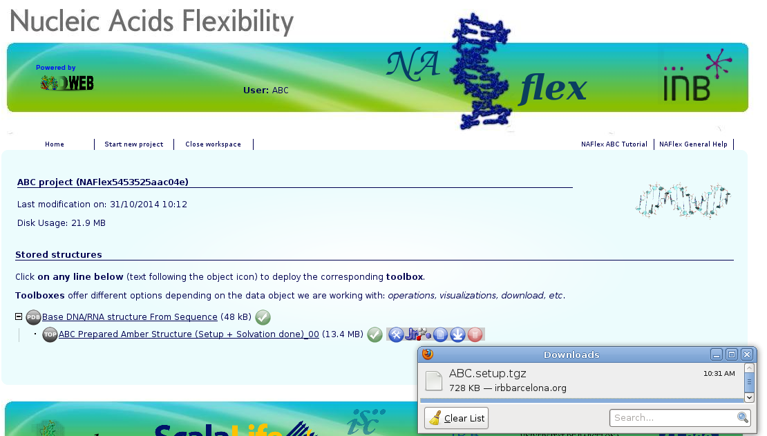 Downloading Results