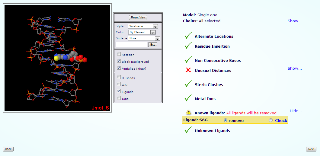 Checking Ligands